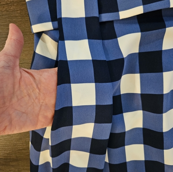 NWT Cynthia Steffe Blue and White Checkered Dress - Size 0 - Picture 10 of 16